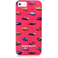 Чехол Miss Sixty Pop Art Cars для iPhone 5/5S/SE розовый