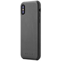 Чехол Mujjo Full Leather Case для iPhone X серый