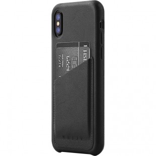Чехол Mujjo Full Leather Wallet Case для iPhone X чёрный оптом