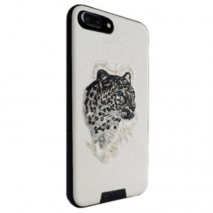 Чехол Nimmy Animal Denim для iPhone 7 Plus / 8 Plus (Леопард) белый оптом