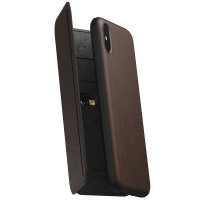 Чехол Nomad Rugged Tri-Folio Case для iPhone X/Xs коричневый