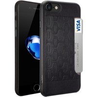 Чехол Ozaki O!coat 0.3+Pocket для iPhone 7 (Айфон 7) чёрный