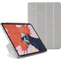 Чехол Pipetto Case Origami для iPad Pro 11" серебристый/прозрачный