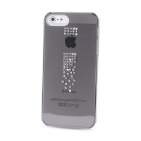Чехол Puro Cover Crystal Cascade для iPhone 5/5S/SE черный прозрачный с кристаллами Swarovski