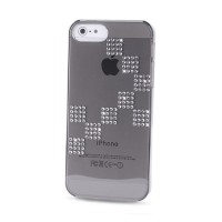 Чехол Puro Cover Crystal Dama для iPhone 5/5S/SE черный прозрачный с кристаллами Swarovski