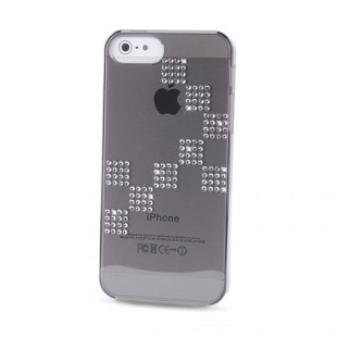 Чехол Puro Cover Crystal Dama для iPhone 5/5S/SE черный прозрачный с кристаллами Swarovski оптом