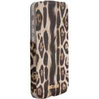 Чехол Puro Just Cavalli Flip Leopard для iPhone 5/5S/SE коричневый