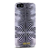 Чехол Puro Just Cavalli Zebra для iPhone 5/5S/SE Серебристый