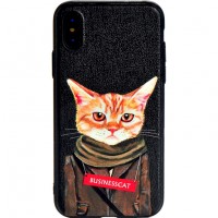 Чехол Remax Creative Case для iPhone X Business Cat