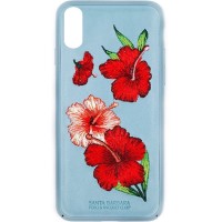 Чехол Santa Barbara Flowers Series для iPhone X голубой