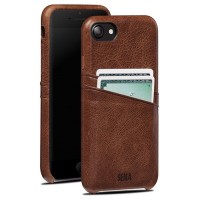 Чехол Sena Snap-On Wallet для iPhone 7, iPhone 8 коричневый