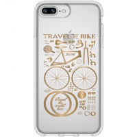 Чехол Speck Presidio Clear + Print для iPhone 6s/7/8 Plus (City Bike Metallic) золотой/прозрачный