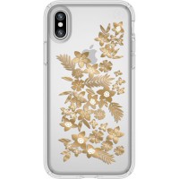 Чехол Speck Presidio Clear + Print для iPhone X (Shimmer Floral Metallic Gold) прозрачный