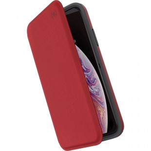 Чехол Speck Presidio Folio для iPhone X/XS красный Heartrate Red/серый Graphite Grey оптом