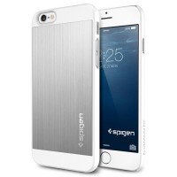 Чехол Spigen Aluminum Fit для iPhone 6 (4,7") серебристый SGP10947