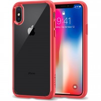 Чехол Spigen Case Ultra Hybrid для iPhone X красный (057CS22130)