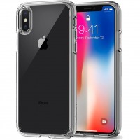 Чехол Spigen Case Ultra Hybrid для iPhone X кристально-прозрачный (057CS22127)