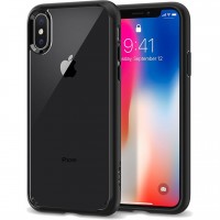 Чехол Spigen Case Ultra Hybrid для iPhone X матовый чёрный (057CS22129)