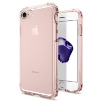 Чехол Spigen Crystal Shell для iPhone 7 (Айфон 7) кристально-розовый (SGP-042CS20308)