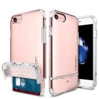 Чехол Spigen Flip Armor для iPhone 7 (Айфон 7) розовое золото (SGP-042CS20819)