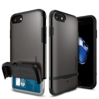 Чехол Spigen Flip Armor для iPhone 7/ iPhone 8 тёмный металлик (SGP-042CS20775)