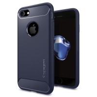 Чехол Spigen Rugged Armor для iPhone 7 (Айфон 7) тёмно-синий  (SGP-042CS21188)