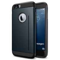 Чехол Spigen Slim Armor S для iPhone 6 (4,7") синий металлик SGP10955