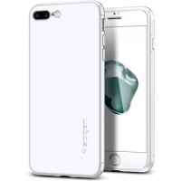 Чехол Spigen Thin Fit 360 для iPhone 7 Plus (Айфон 7 Plus) белый (SGP-043CS21100)