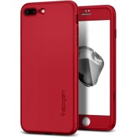 Чехол Spigen Thin Fit 360 для iPhone 7 Plus (Айфон 7 Plus) красный (SGP-043CS21731)