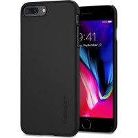Чехол Spigen Thin Fit для iPhone 8 Plus (Айфон 8 Плюс) чёрный (SGP-055CS22238)