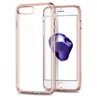 Чехол Spigen Ultra Hybrid 2 для iPhone 7 и 8 Plus (Айфон 7 Плюс) кристально-розовый (SGP-043CS21136)