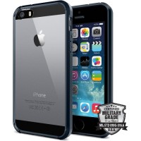 Чехол Spigen Ultra Hybrid для iPhone 5/5S/SE синий металлик (SGP10711)