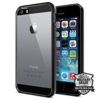 Чехол Spigen Ultra Hybrid для iPhone SE/5S/5 чёрный (SGP10515)
