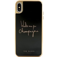 Чехол Ted Baker HD Glass Case для iPhone Xs Max чёрный Champagne (65454)
