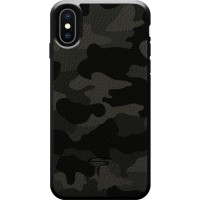 Чехол TORIA Genuine Leather Camouflage Case для iPhone X/Xs серый Urban