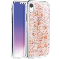 Чехол Uniq Lumence Clear для iPhone Xr розовое золото