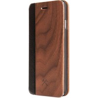 Чехол Woodcessories EcoFlip Business для iPhone X кожа + орех