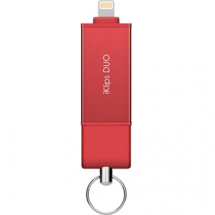 Флеш-накопитель ADAM elements iKlips DUO 128Gb Lightning / USB 3.1 красный оптом