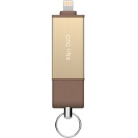 Флеш-накопитель ADAM elements iKlips DUO 128Gb Lightning / USB 3.1 золотистый