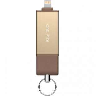 Флеш-накопитель ADAM elements iKlips DUO 128Gb Lightning / USB 3.1 золотистый оптом