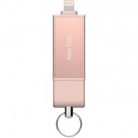 Флеш-накопитель ADAM elements iKlips DUO 32Gb Lightning / USB 3.1 розовое золото