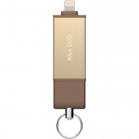 Флеш-накопитель ADAM elements iKlips DUO 32Gb Lightning / USB 3.1 золотистый