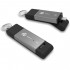 Флеш-накопитель ADAM elements iKlips DUO 64Gb Lightning / USB 3.1 серый оптом