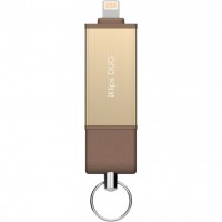 Флеш-накопитель ADAM elements iKlips DUO 64Gb Lightning / USB 3.1 золотистый