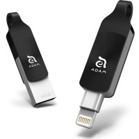 Флеш-накопитель ADAM elements iKlips DUO+ 32Gb Lightning / USB 3.1 чёрный