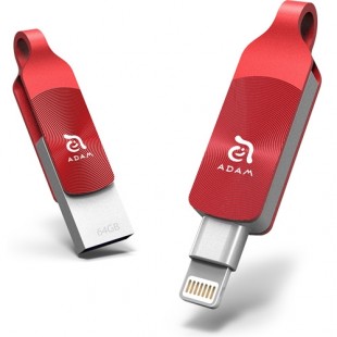 Флеш-накопитель ADAM elements iKlips DUO+ 32Gb Lightning / USB 3.1 красный оптом