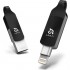 Флеш-накопитель ADAM elements iKlips DUO+ 64Gb Lightning / USB 3.1 чёрный оптом