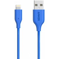 Кабель Anker PowerLine (0.9 метра) USB to Lightning (A8111H31) голубой
