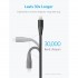 Кабель Anker PowerLine+ II Lightning — USB (0,9 метра) чёрный с чехлом (A8452011) оптом