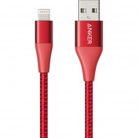Кабель Anker PowerLine+ II Lightning — USB (0,9 метра) красный (A8452H91)